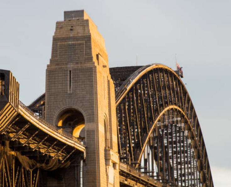 Close up image of the Sydney Harbour Bridge